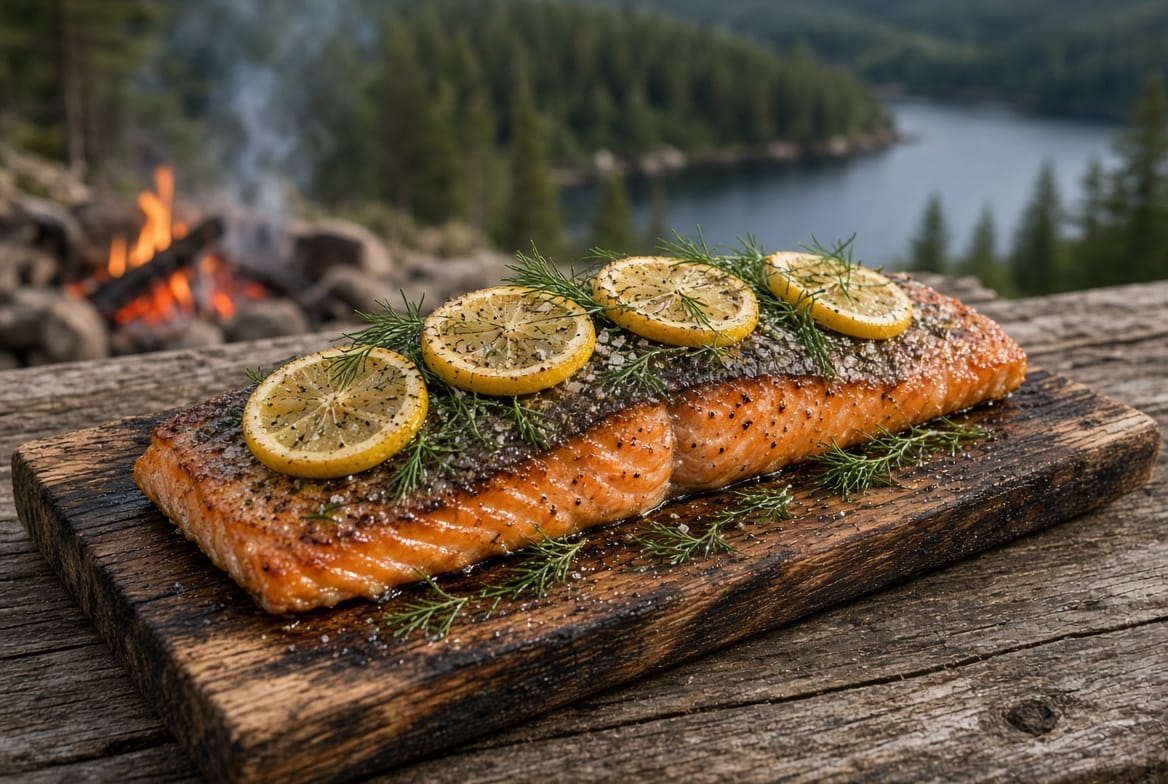 Fire-Roasted Salmon with Dill & Lemon